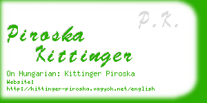 piroska kittinger business card